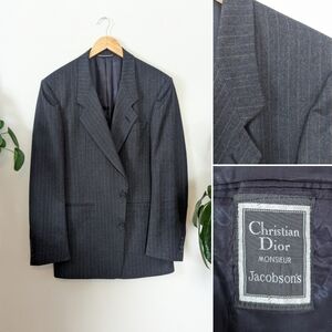 Dior | Christian Dior Monsieur | Vintage | 80s | Wool Pin Striped Sport Coat